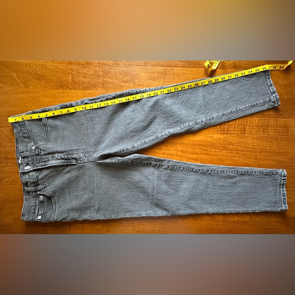 Madewell•high rise straight leg jeans•women’s size 27•cotton blend•charcoal gray - Picture 14 of 15